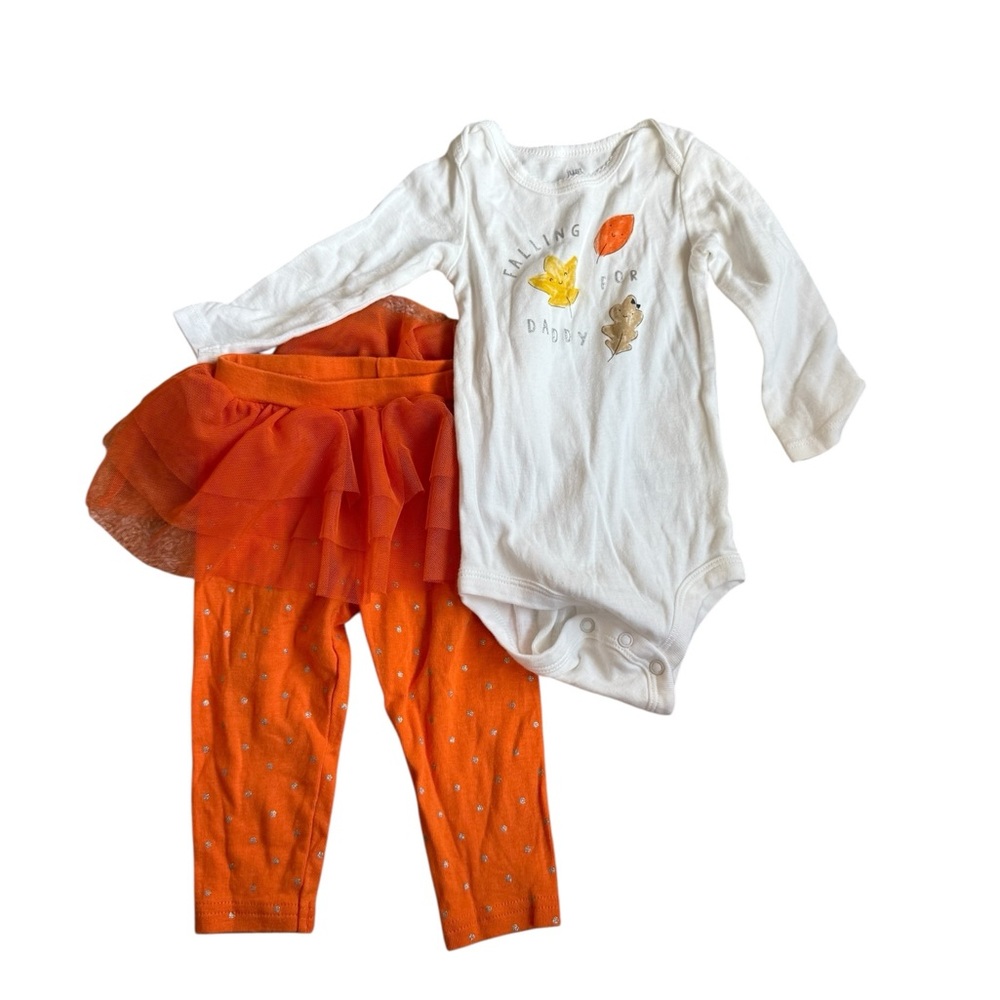 Carter's White and Orange Kids Set